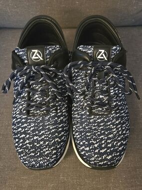Z Zegna Navy Knit Men's Sneakers - Casual Comfort
